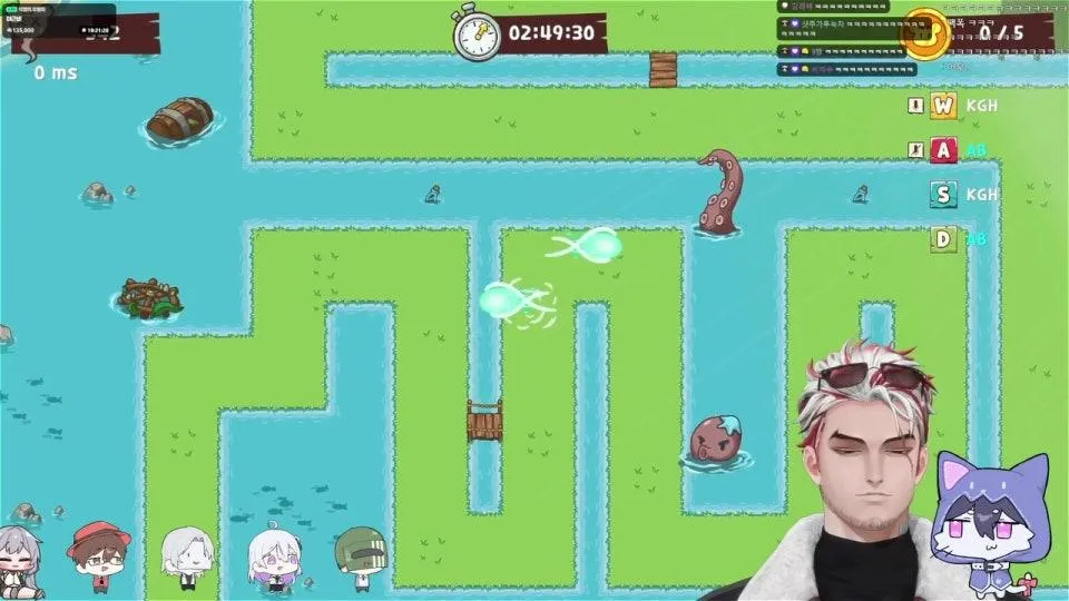 후열의 밤 5회차 첫번째 게임! - WASD! 