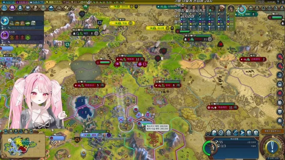 오늘은 반드시 승리를 하겠다는 마인드 지도동 대비 문명 이틀차 [몽상컴퍼니]