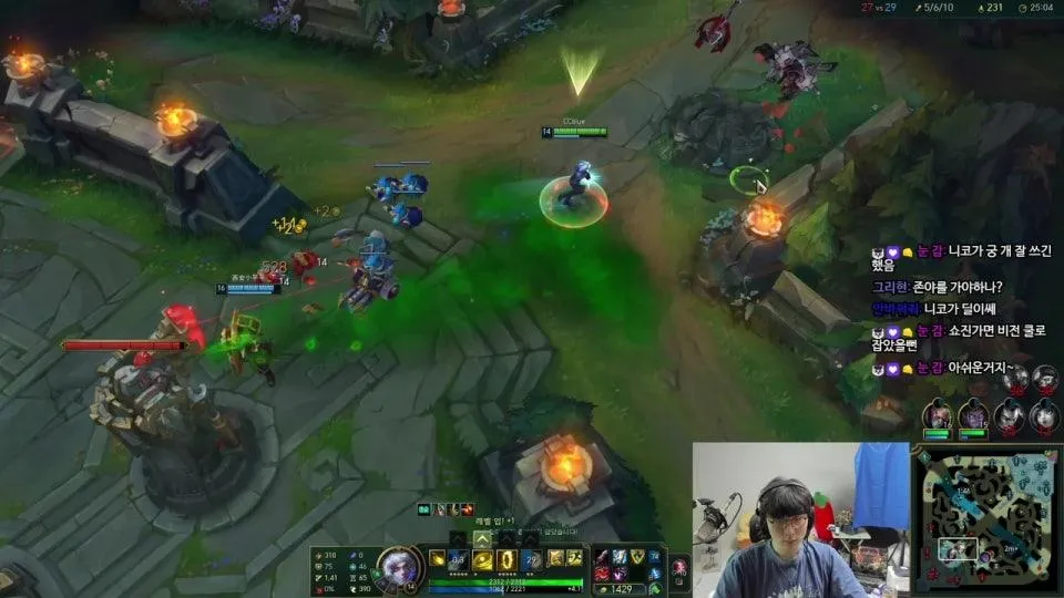 루시안 드레이븐 케이틀린 진 유나라 LCK 전까지 `^`;