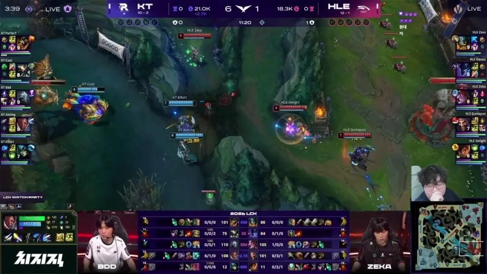 울챔스 / HLE vs KT - KRX vs BRO #LCKWatchParty