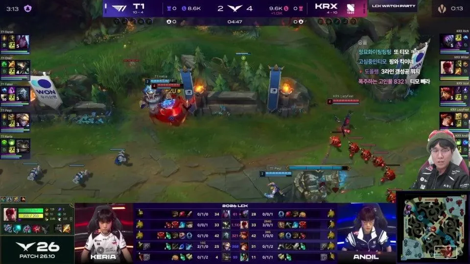운챔스 / T1 vs KRX - NS vs KT #LCKWatchParty