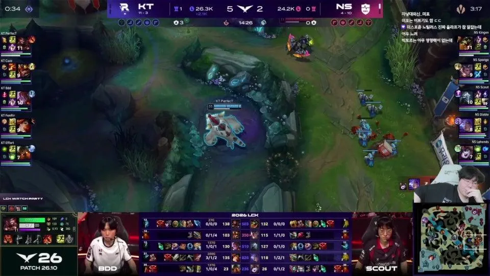 울챔스 / T1 vs KRX - NS vs KT #LCKWatchParty