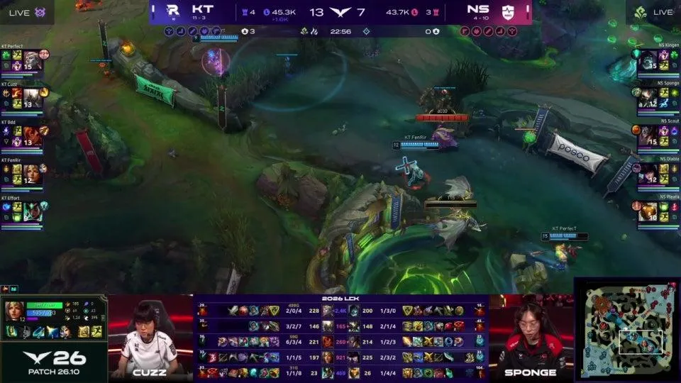 T1 vs KRX - NS vs KT | 2026 LCK