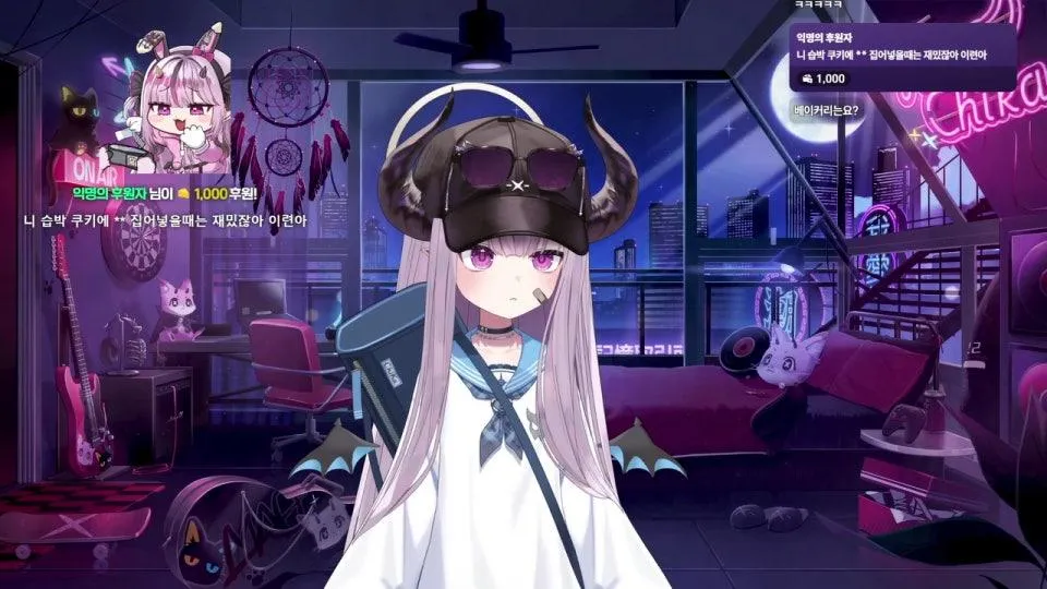 크어어억