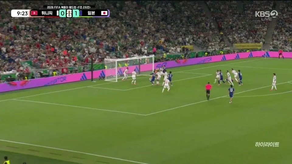 튀니지 vs 일본 - FIFA 북중미 월드컵 | 조별리그 F조 2차전