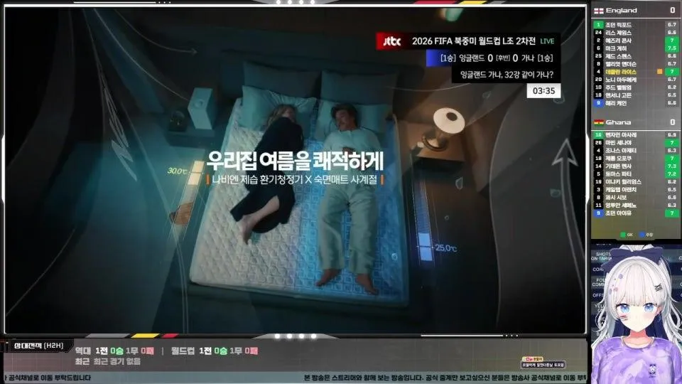 잉글랜드 vs 가나 | 월드컵 전경기 같이보기😛