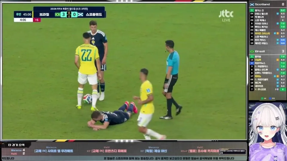 스코틀랜드 vs 브라질 | 월드컵 전경기 중계방⚽