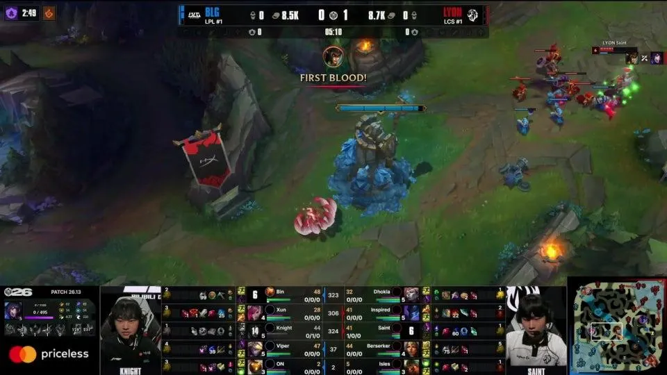 BLG vs LYON - T1 vs FUR | 브래킷 스테이지 승자조 2라운드 - 패자조 1라운드 | MSI 2026