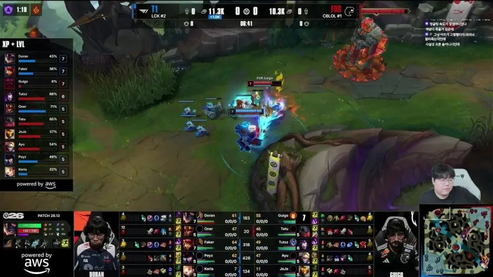 울챔스 / BLG vs LYON - T1 vs FUR #MSI2026