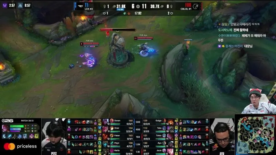 운챔스 / BLG vs LYON - T1 vs FUR | 브래킷 스테이지 승자조 2라운드 - 패자조 1라운드 #MSI2026