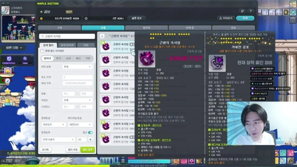 메이플스토리를 즐기는 사람