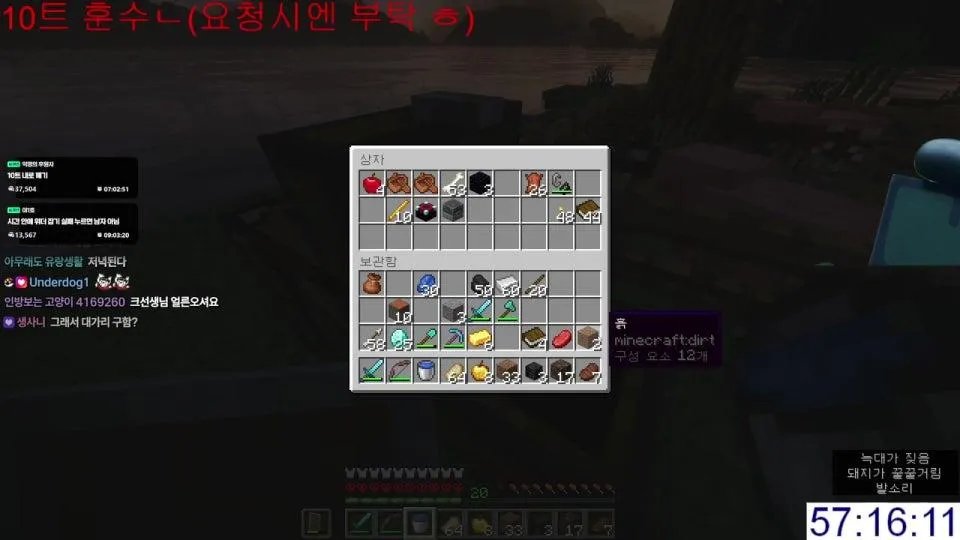 마인크래프트 하드코어 위더런 켠왕 - 데스당 구독권 10장