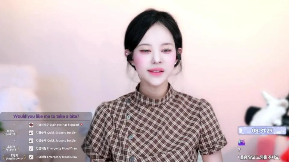 본인의 닉네임 의식 하고 챗 치기