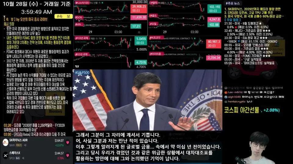 [생방송]  연준 금리 결정, 기자회견  ｜ 실적발표: 마이크로소프트, 구글 등 ｜ SK하이닉스 어닝서프라이즈 ｜  -  오선의 미국 증시 라이브