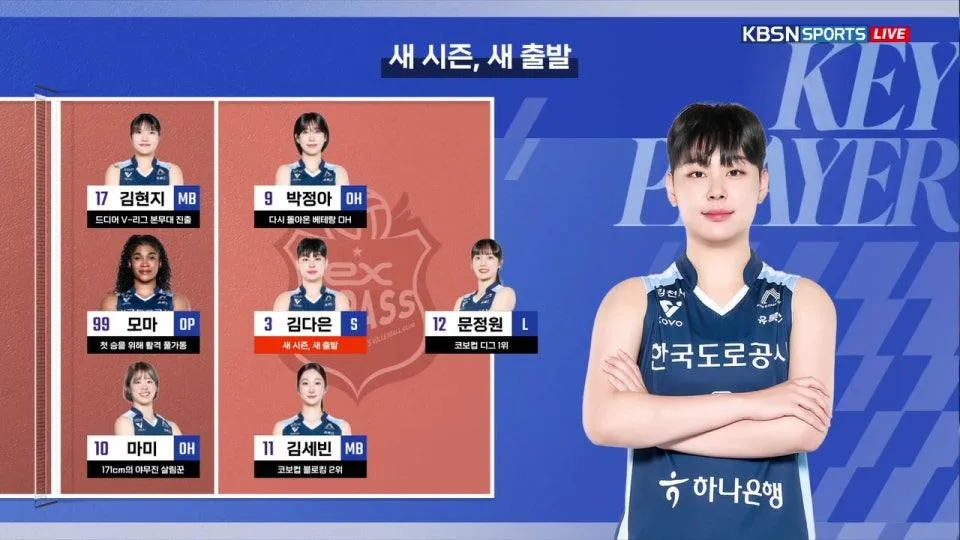 치지직 배구 중계 B 방송 화면